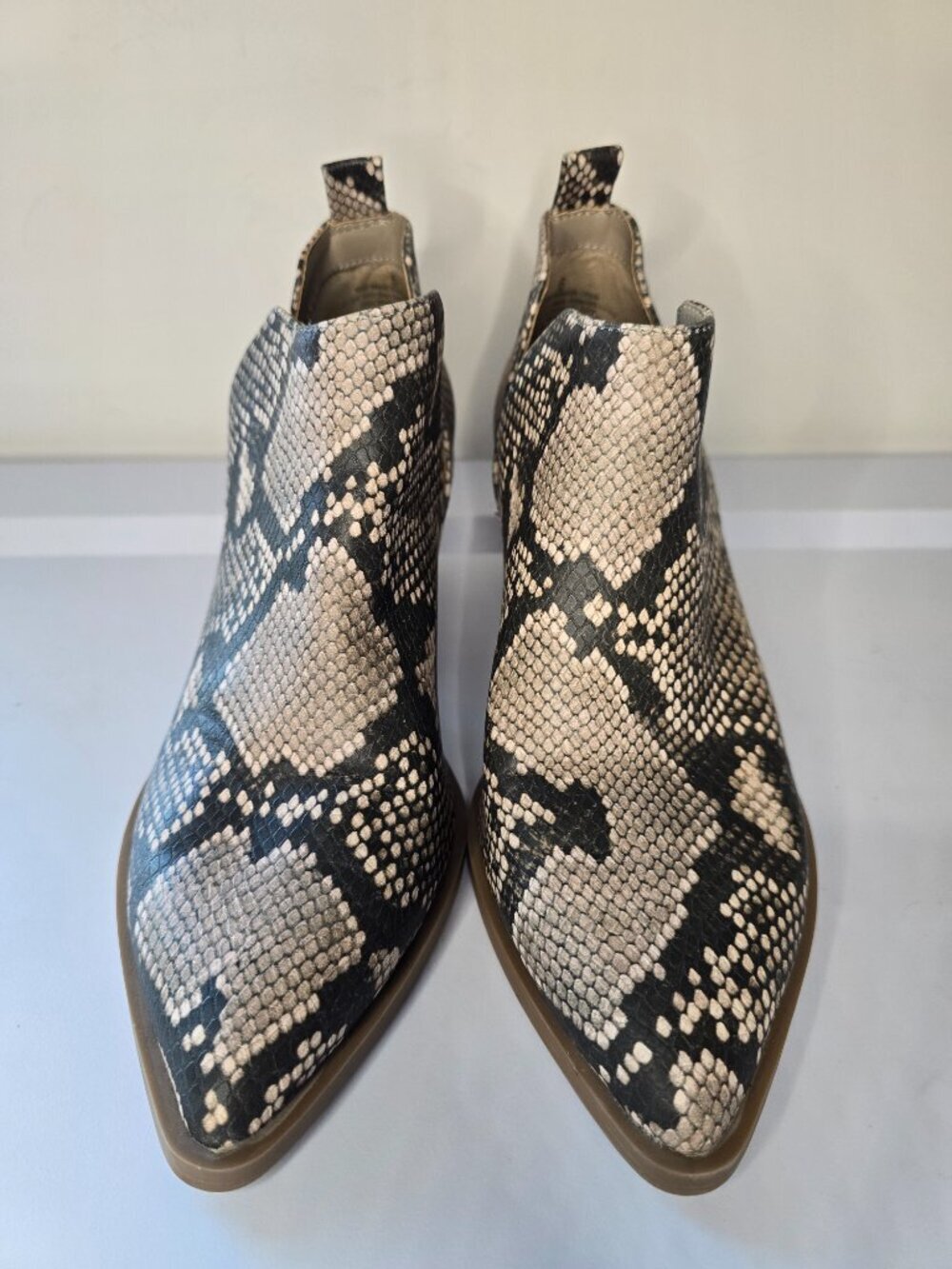 Universal Thread Gray Women's Cari Snake Print Cut Out Ankle Bootie - Picture 2 of 6
